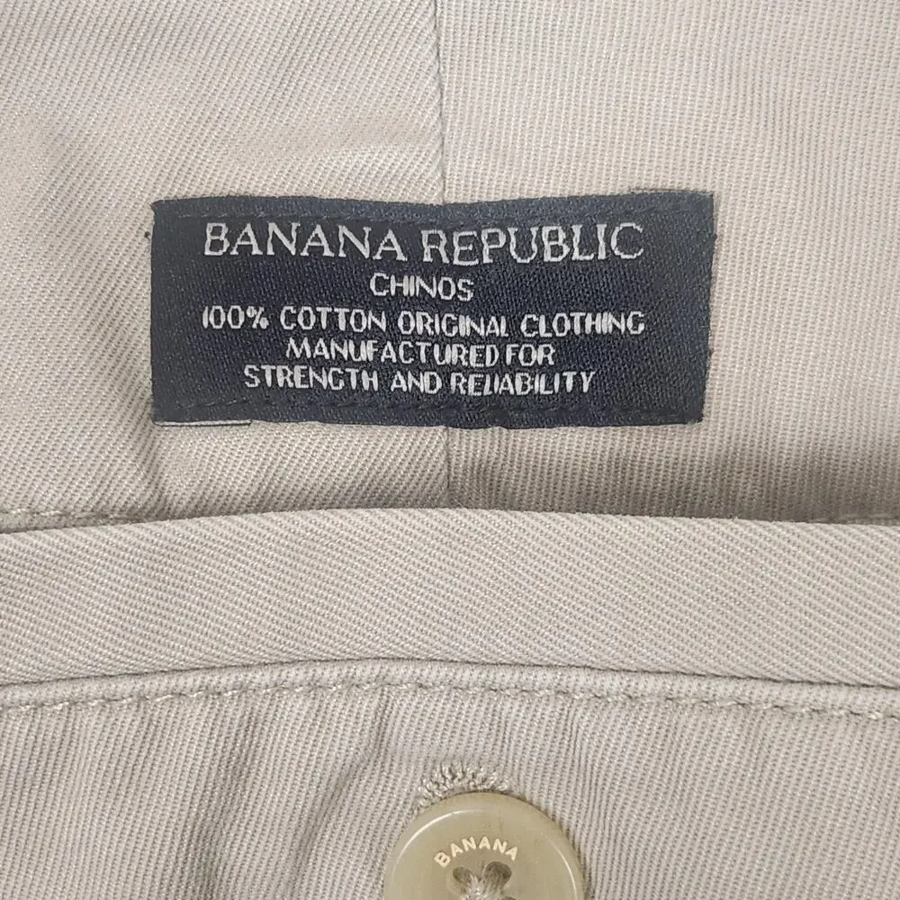 Banana Republic Pants Mens 36x34 Beige Dawson Chino 100% Cotton Casual Classic